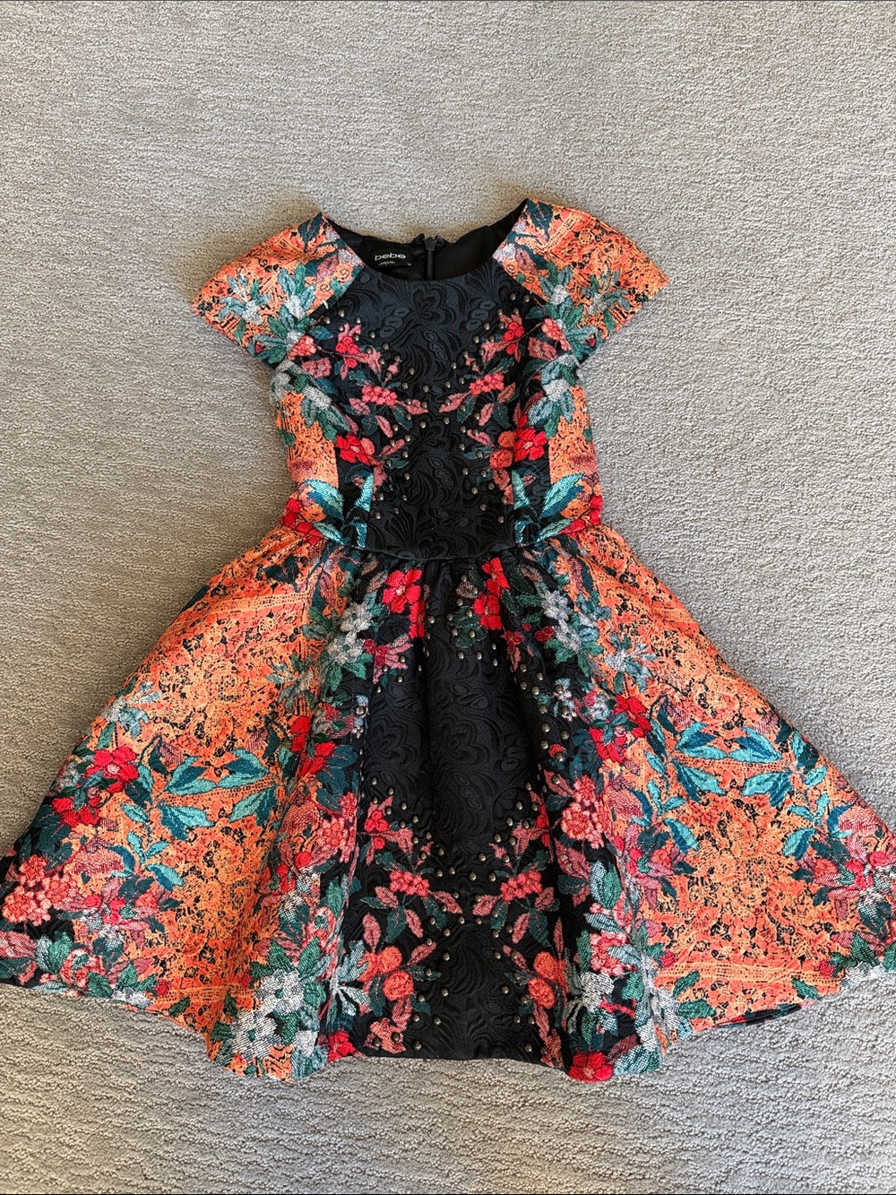 Bebe floral dress with studs